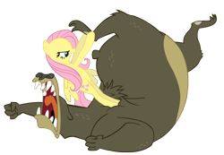 Size: 4450x3082 | Tagged: safe, artist:svezate, fluttershy, harry, pegasus, pony, animal, duo, massage, simple background, transparent background, vector