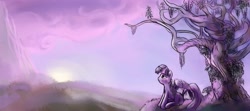 Size: 4500x2000 | Tagged: dead source, safe, artist:viwrastupr, derpibooru import, twilight sparkle, twilight sparkle (alicorn), alicorn, pony, female, high res, immortality blues, looking up, mare, sad, sitting, solo