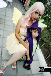 Size: 643x960 | Tagged: safe, artist:ary-neko, fluttershy, spike, human, cosplay, irl, irl human, photo