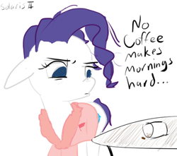 Size: 588x520 | Tagged: safe, artist:solarisii, rarity, pony, unicorn, 30 minute art challenge, coffee, solo