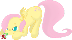 Size: 635x354 | Tagged: safe, artist:cakegun, fluttershy, pegasus, pony, female, flower, mare, solo