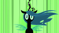 Size: 1280x720 | Tagged: safe, screencap, queen chrysalis, changeling, changeling queen, a canterlot wedding, no mouth, solo