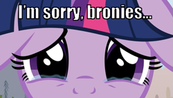 Size: 627x355 | Tagged: safe, derpibooru import, twilight sparkle, anti-hypnosis, bronybait, crying, hypnosis, hypnosis ponies, meme, sad