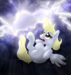 Size: 1220x1300 | Tagged: safe, artist:joakaha, derpy hooves, pegasus, pony, falling, female, mare, solo, underhoof