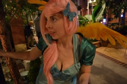 Size: 4928x3264 | Tagged: safe, artist:hotaru1, fluttershy, human, clothes, cosplay, dress, gala dress, irl, irl human, katsucon, photo, solo