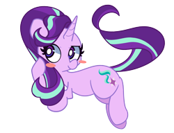 Size: 1300x1000 | Tagged: safe, artist:turtlefarminguy, starlight glimmer, pony, unicorn, blush sticker, blushing, cute, female, glimmerbetes, mare, simple background, smiling, solo, transparent background