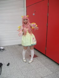 Size: 720x960 | Tagged: safe, artist:invader-milk, fluttershy, human, cosplay, irl, irl human, photo, solo