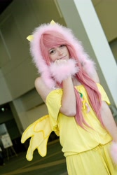 Size: 3456x5184 | Tagged: artist needed, safe, artist:unkcos9, fluttershy, human, 2012, anime expo, clothes, cosplay, irl, irl human, off shoulder, photo, solo