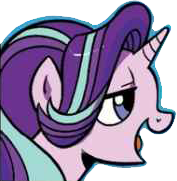 Size: 177x181 | Tagged: safe, artist:brendahickey, starlight glimmer, pony, unicorn, cropped, reaction image, simple background, solo, transparent background