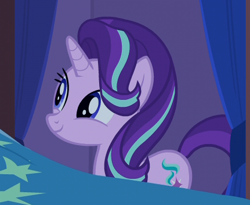 Size: 431x353 | Tagged: safe, screencap, starlight glimmer, pony, unicorn, uncommon bond, cute, female, glimmerbetes, happy, mare, solo