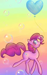 Size: 631x1000 | Tagged: artist needed, safe, pinkie pie, earth pony, pony, balloon, heart, heart balloon, solo