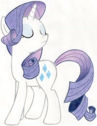 Size: 1947x2517 | Tagged: safe, artist:muffin mane, rarity, pony, unicorn, putting your hoof down, solo, traditional art