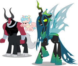 Size: 10000x8452 | Tagged: safe, artist:chrzanek97, cozy glow, lord tirek, queen chrysalis, alicorn, centaur, changeling, changeling queen, pony, the ending of the end, .svg available, absurd resolution, alicornified, cozycorn, female, filly, flying, legion of doom, male, race swap, simple background, transparent background, ultimate chrysalis, vector