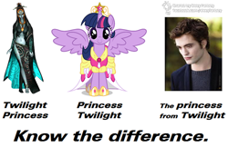 Size: 500x323 | Tagged: safe, derpibooru import, twilight sparkle, twilight sparkle (alicorn), alicorn, pony, edward cullen, know the difference, midna, princess, the legend of zelda, the legend of zelda: twilight princess, twilight (series)