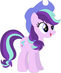 Size: 1024x1231 | Tagged: safe, artist:ra1nb0wk1tty, applejack, starlight glimmer, earth pony, pony, female, mare, recolor, simple background, solo, transparent background