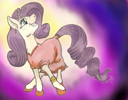 Size: 850x666 | Tagged: safe, artist:foxofwar, rarity, pony, unicorn, clothes, dress, solo