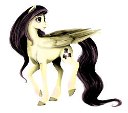 Size: 2700x2400 | Tagged: safe, artist:blondiegurl1129, fluttershy, pegasus, pony, female, mare, pink mane, solo, yellow coat