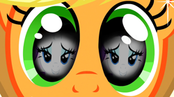 Size: 1280x716 | Tagged: safe, applejack, rarity, earth pony, pony, unicorn, eyes, implied shipping, meme, rarijack, shipping