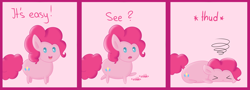 Size: 5000x1800 | Tagged: safe, artist:verminshy, pinkie pie, earth pony, pony, blob, falling, female, mare, pink coat, pink mane