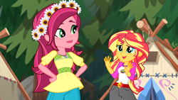 Size: 1920x1080 | Tagged: safe, screencap, gloriosa daisy, sunset shimmer, equestria girls, legend of everfree