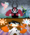 Size: 2912x3328 | Tagged: safe, edit, edited screencap, screencap, cozy glow, lord tirek, queen chrysalis, changeling, changeling queen, pegasus, pony, the ending of the end, chiro, chiro (srmthfg), crossover, gloves, jetix, scarf, super robot monkey team hyperforce go!
