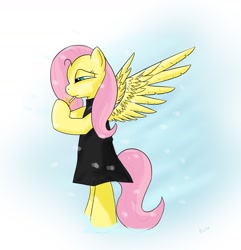 Size: 1500x1559 | Tagged: safe, artist:hieronymuswhite, fluttershy, pegasus, pony, bipedal, cigarette, smoking, solo