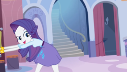 Size: 1440x810 | Tagged: safe, screencap, rarity, equestria girls, clothes, solo