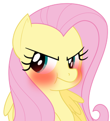 Size: 5276x5789 | Tagged: safe, artist:xxluv-bug004xx, fluttershy, pegasus, pony, absurd resolution, blushing, cute, fluttertsun, shyabetes, solo, tsundere