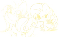 Size: 800x500 | Tagged: safe, artist:nyankamedon, fluttershy, bird, pegasus, pony, pixiv, sketch, solo