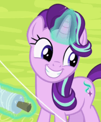 Size: 392x473 | Tagged: safe, screencap, starlight glimmer, pony, unicorn, rock solid friendship, animated, cute, gif, glimmerbetes, kite, kite flying, loop, magic, solo, that pony sure does love kites