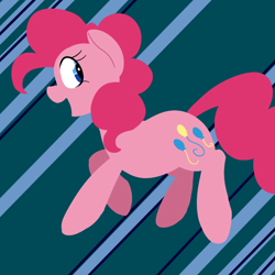 Size: 700x700 | Tagged: safe, artist:goat train, pinkie pie, earth pony, pony, female, lineless, mare, pink coat, pink mane, solo