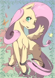 Size: 1254x1771 | Tagged: safe, artist:koruga, fluttershy, pegasus, pony, female, mare, pixiv, solo