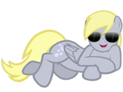 Size: 2700x2025 | Tagged: safe, artist:kuren247, derpy hooves, pegasus, pony, female, mare, simple background, solo, sunglasses, transparent background, vector