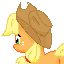 Size: 64x64 | Tagged: safe, artist:kalaverapastillera, applejack, earth pony, pony, female, mare, pixel art, ponymon