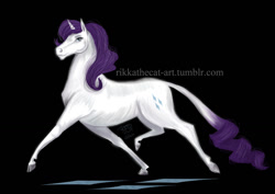 Size: 1024x724 | Tagged: safe, artist:rikka-the-cat, rarity, classical unicorn, pony, unicorn, leonine tail, solo