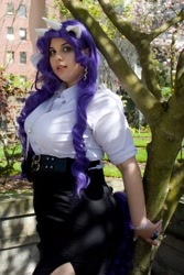 Size: 1816x2723 | Tagged: safe, artist:irish-pylon, rarity, human, clothes, cosplay, irl, irl human, photo, skirt, solo, tube skirt