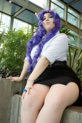 Size: 640x960 | Tagged: safe, artist:irish-pylon, rarity, human, belt, clothes, cosplay, irl, irl human, legs, photo, side slit, skirt, solo, tube skirt