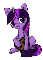 Size: 420x586 | Tagged: safe, artist:melipuffles, derpibooru import, twilight sparkle, pony, unicorn, female, horn, mare, purple coat, purple mane, solo