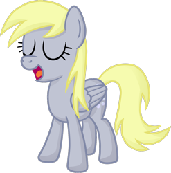 Size: 1340x1356 | Tagged: safe, artist:moemneop, derpy hooves, pegasus, pony, eyes closed, female, mare, open mouth, simple background, smiling, solo, transparent background, vector