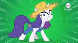 Size: 845x465 | Tagged: safe, screencap, rarity, pony, unicorn, simple ways, derp, rarihick, solo