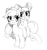 Size: 932x1001 | Tagged: safe, artist:mewball, apple bloom, applejack, earth pony, pony, female, mare, monochrome