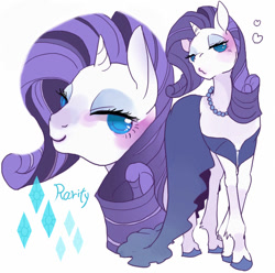 Size: 645x639 | Tagged: safe, artist:pasikon, rarity, pony, unicorn, duckface, lipstick, solo