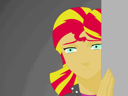 Size: 1024x768 | Tagged: safe, artist:felixaimeegarcia, sunset shimmer, equestria girls, clothes, female, solo, two toned hair