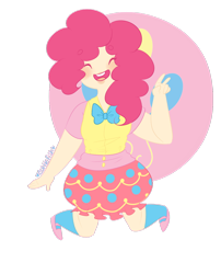 Size: 1024x1269 | Tagged: safe, artist:littlemisscuttlefish, pinkie pie, human, humanized, light skin, solo