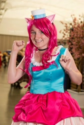 Size: 1364x2048 | Tagged: safe, artist:ryuvampiress, pinkie pie, human, clothes, cosplay, dress, gala dress, irl, irl human, photo, solo