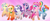 Size: 2244x945 | Tagged: safe, artist:crispych0colate, derpibooru import, applejack, fluttershy, pinkie pie, rainbow dash, rarity, twilight sparkle, twilight sparkle (alicorn), alicorn, earth pony, pegasus, pony, unicorn, female, mane six, mare, rainbow power