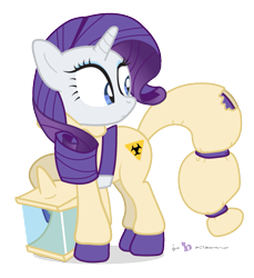 Size: 645x705 | Tagged: safe, artist:dm29, rarity, pony, unicorn, hazmat suit, simple background, solo, transparent background