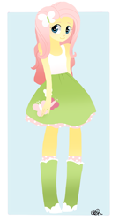 Size: 1177x2186 | Tagged: safe, artist:riizu-chii, fluttershy, equestria girls, clothes, female, pink hair, solo, yellow skin