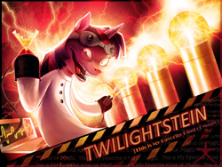 Size: 1600x1200 | Tagged: safe, artist:dark-sheyn, derpibooru import, twilight sparkle, .mov, insanity, magic, magic.mov, science, that pony sure does love science, twilight mengele