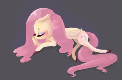 Size: 1684x1108 | Tagged: safe, artist:twitchykismet, fluttershy, pegasus, pony, female, mare, pink mane, solo, yellow coat